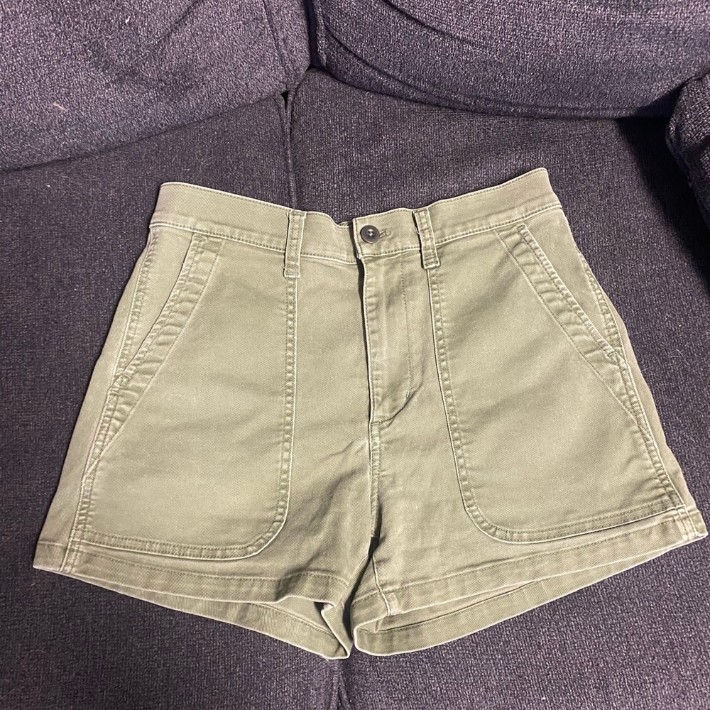 Madewell High Waist Green Women's Shorts